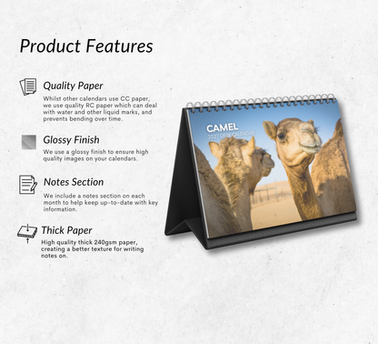 Camel Desk Calendar 2027-2028