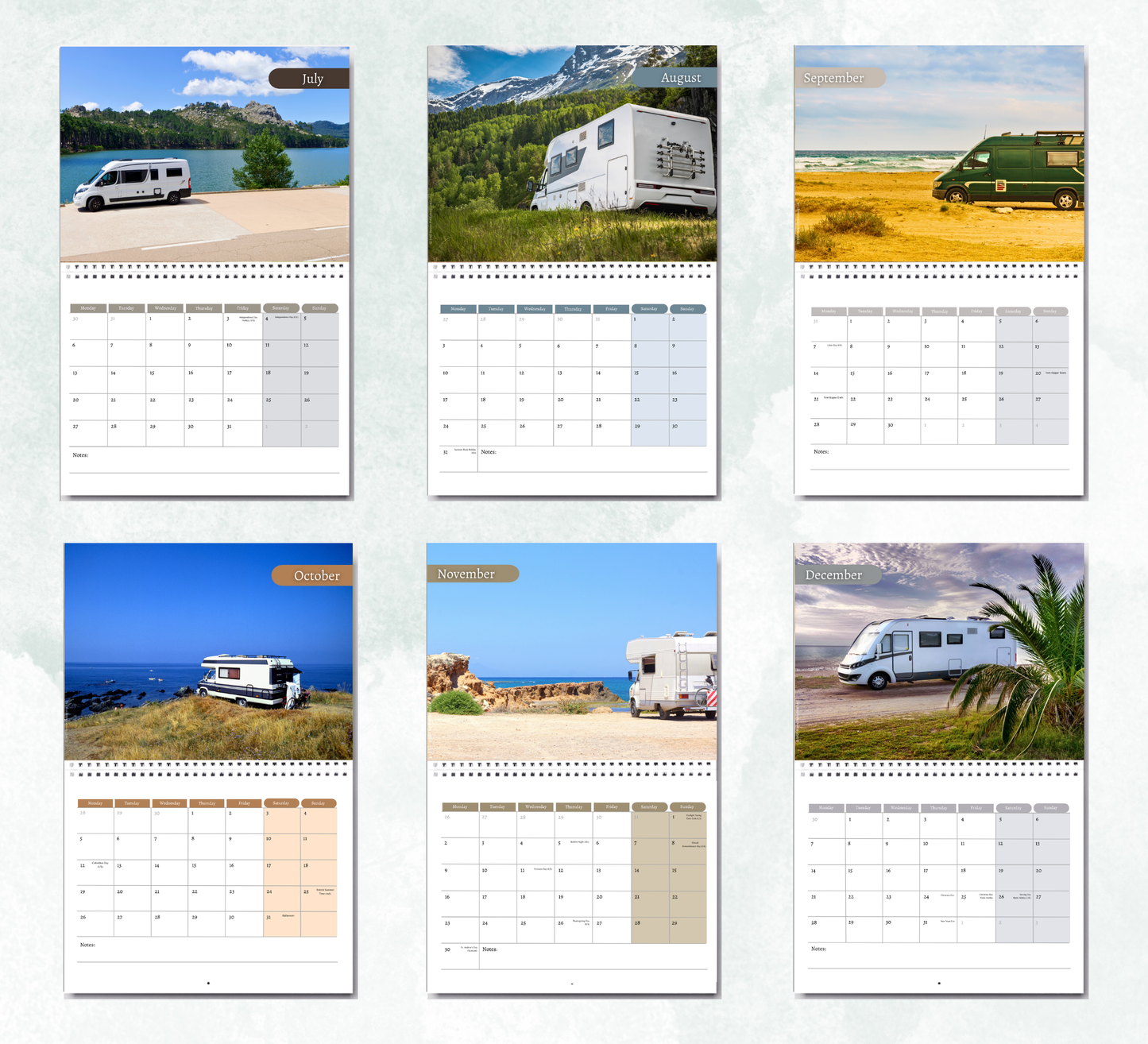Camper Van Calendar 2027