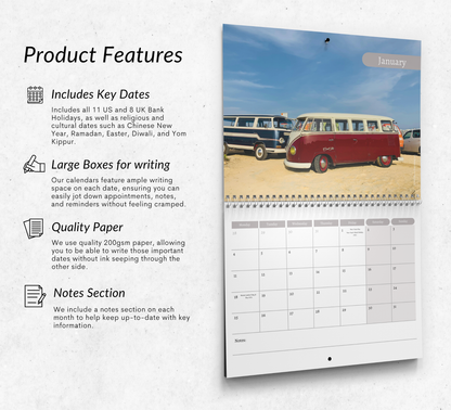 Camper Van Calendar 2027