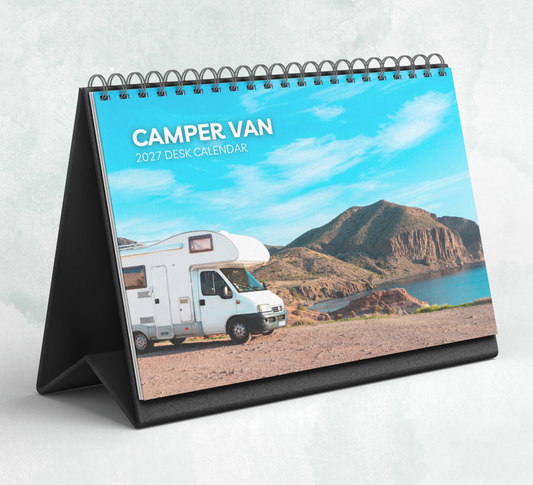 Camper Van Desk Calendar 2027-2028