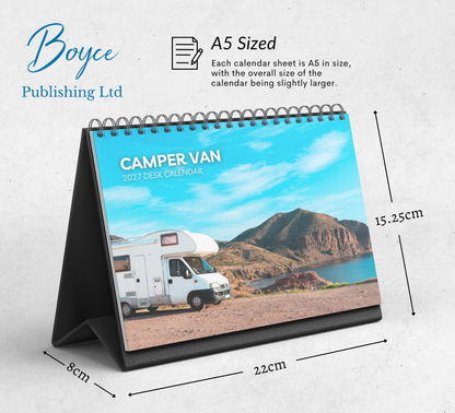 Camper Van Desk Calendar 2027-2028