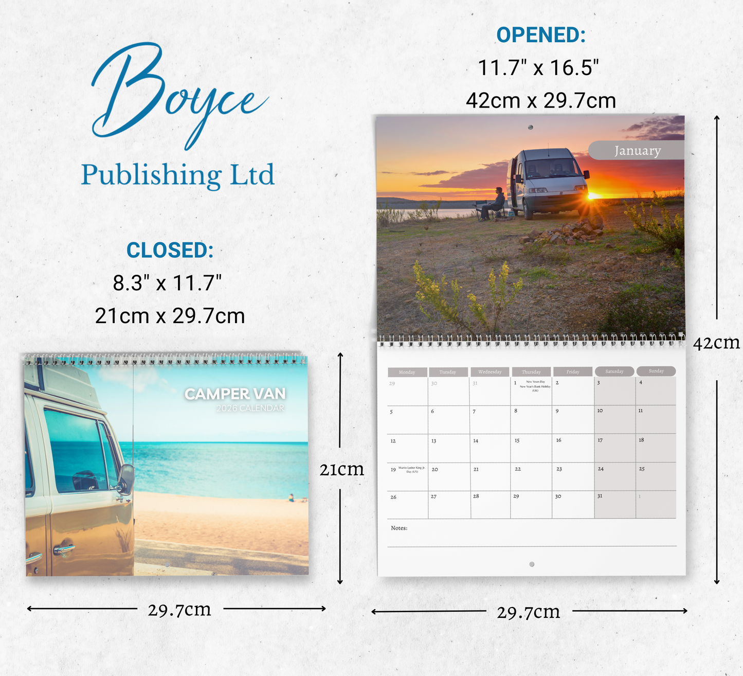 Camper Van Calendar 2026