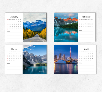 Canada Desk Calendar 2027-2028