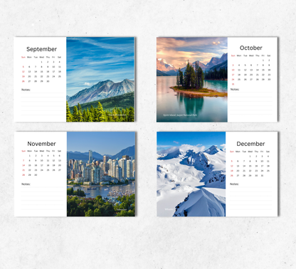 Canada Desk Calendar 2027-2028