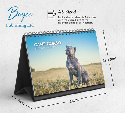 Cane Corso Desk Calendar 2027-2028