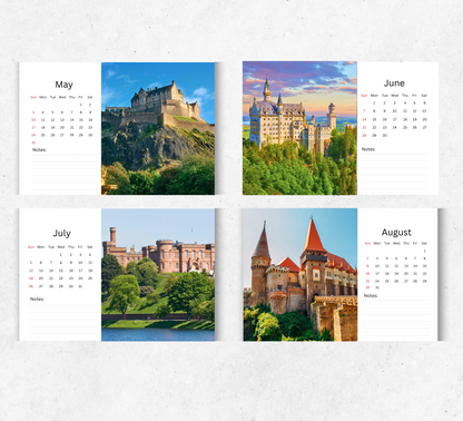 Castles Desk Calendar 2026-2027