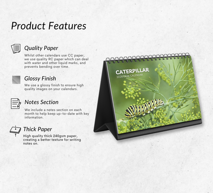 Caterpillar Desk Calendar 2026-2027
