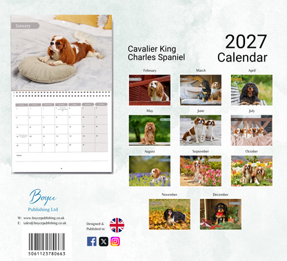 Cavalier King Charles Spaniel Calendar 2027