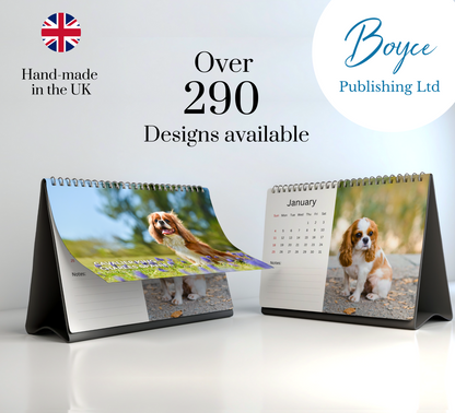 Cavalier King Charles Spaniel Desk Calendar 2026-2027