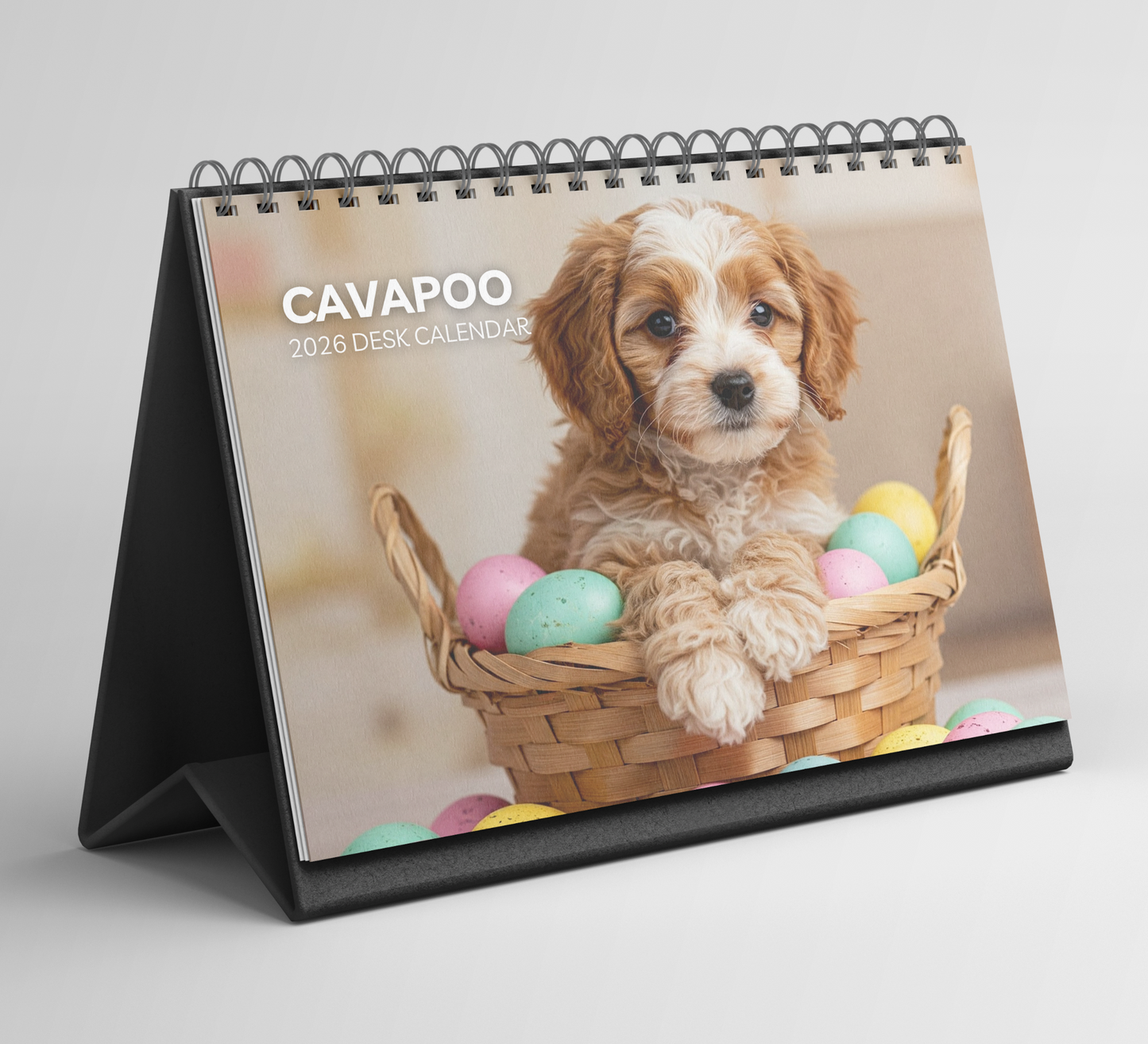 Cavapoo Desk Calendar 2026-2027