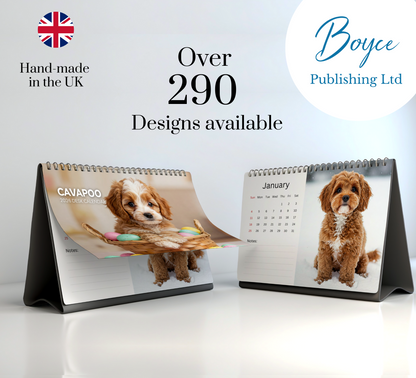 Cavapoo Desk Calendar 2026-2027