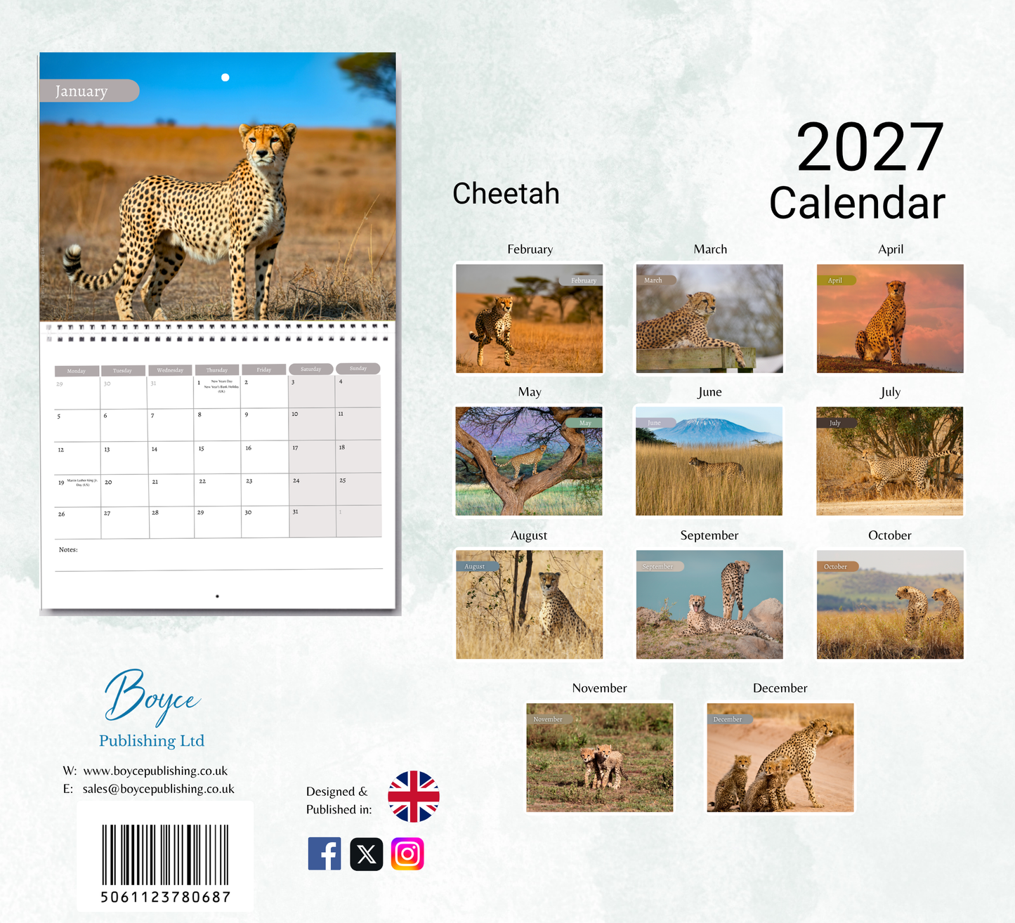 Cheetah Calendar 2027