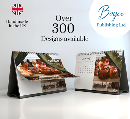 Chicken Desk Calendar 2027-2028
