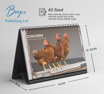 Chicken Desk Calendar 2026-2027