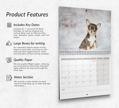 Chihuahua Calendar 2027