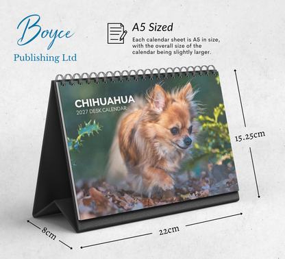 Chihuahua Desk Calendar 2027-2028