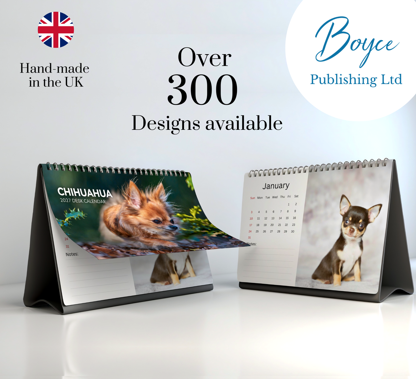 Chihuahua Desk Calendar 2027-2028