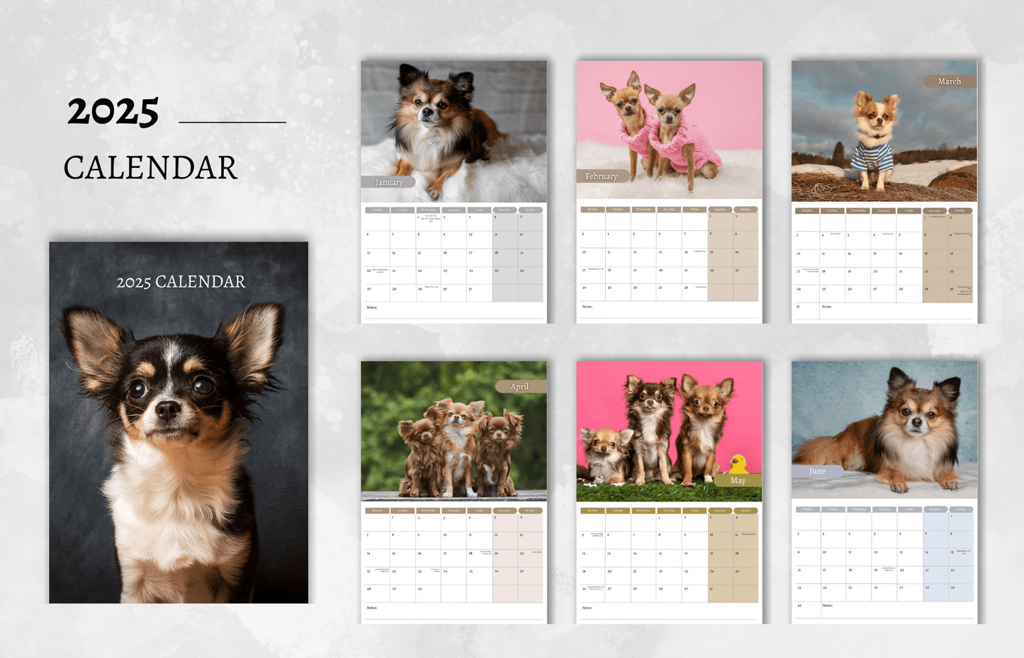 Chihuahua Calendar 2025