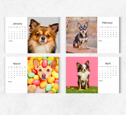 Chihuahua Desk Calendar 2026-2027