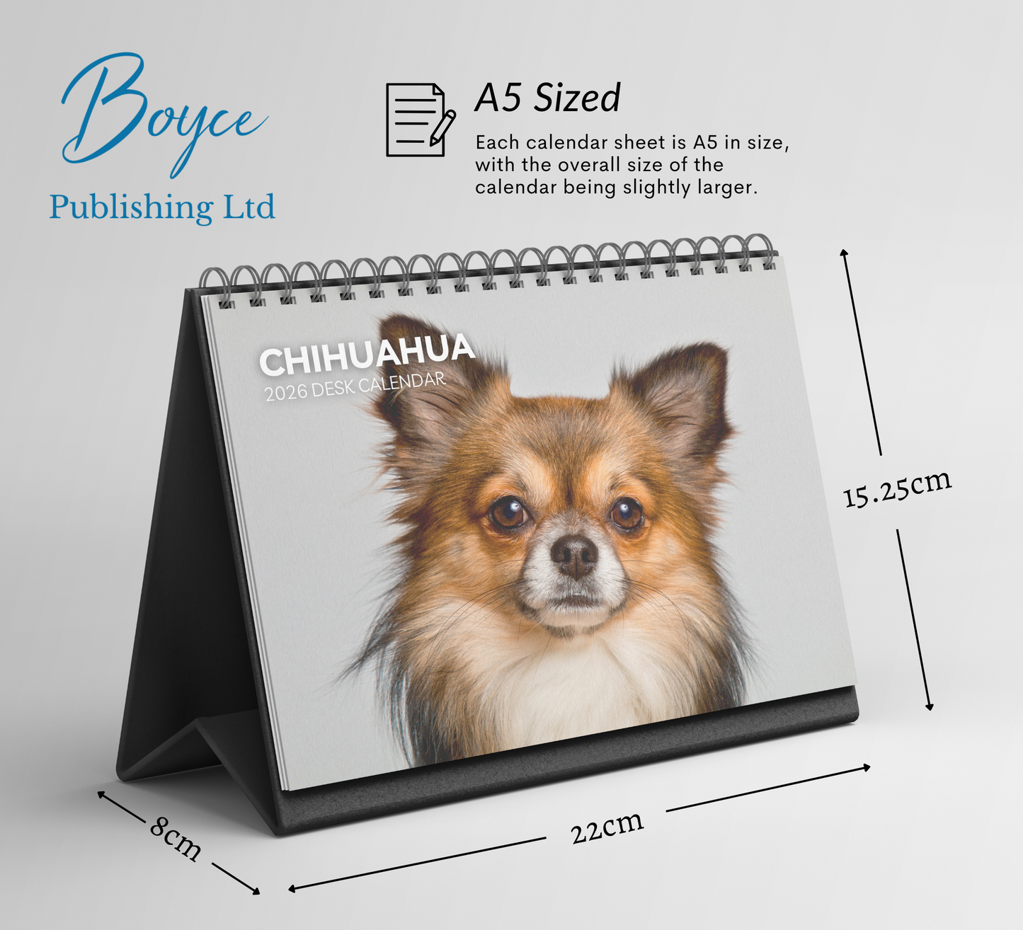 Chihuahua Desk Calendar 2026-2027