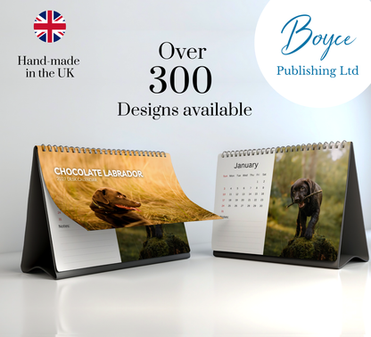 Chocolate Labrador Desk Calendar 2027-2028