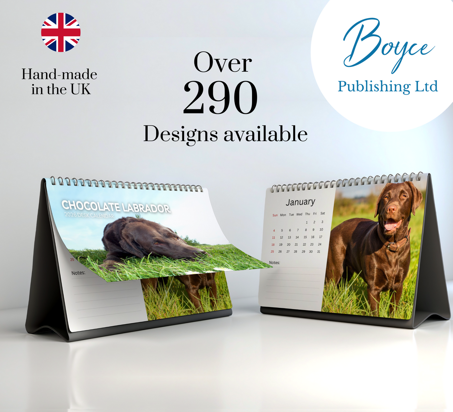 Chocolate Labrador Desk Calendar 2026-2027