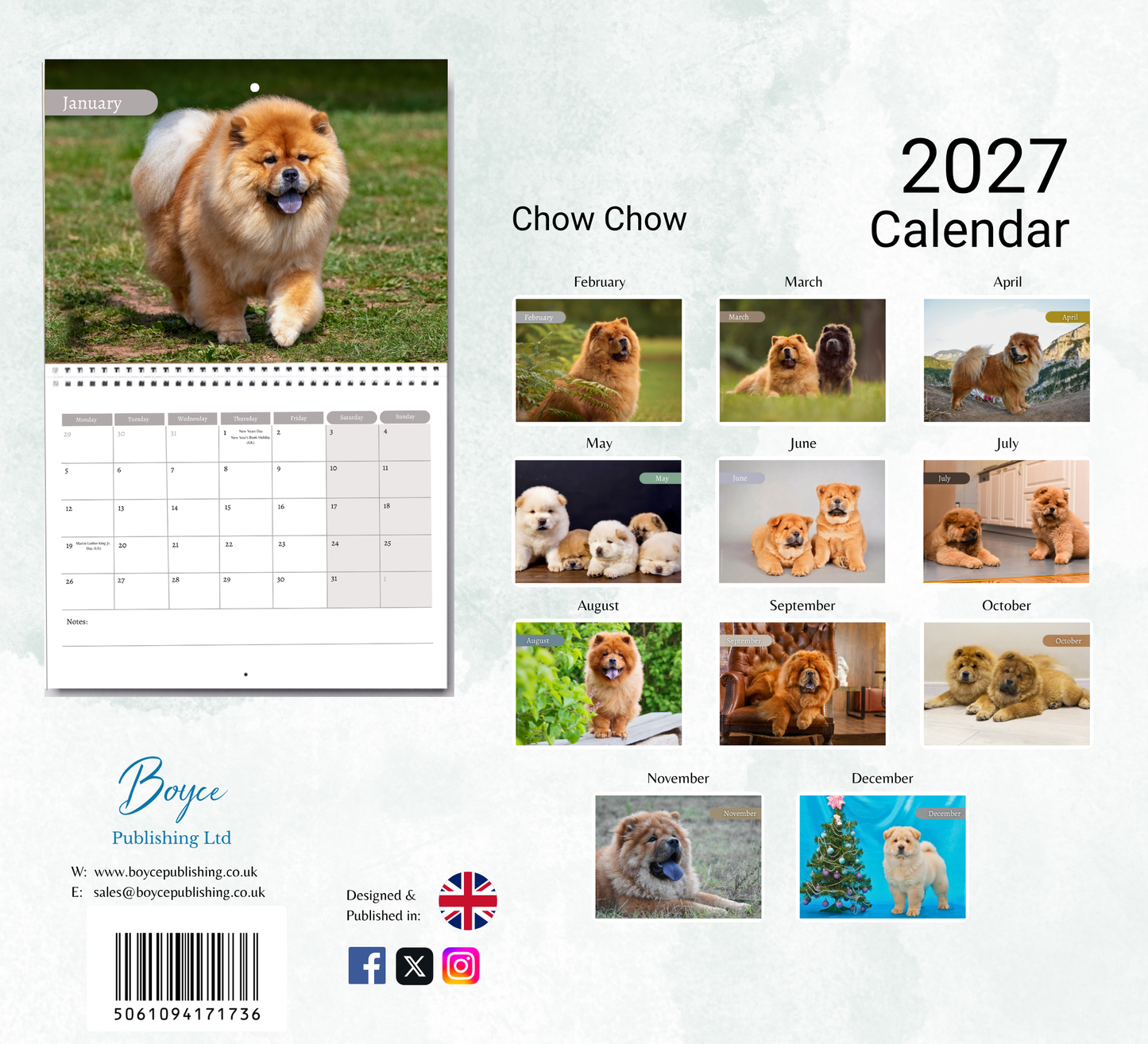 Chow Chow Calendar 2027