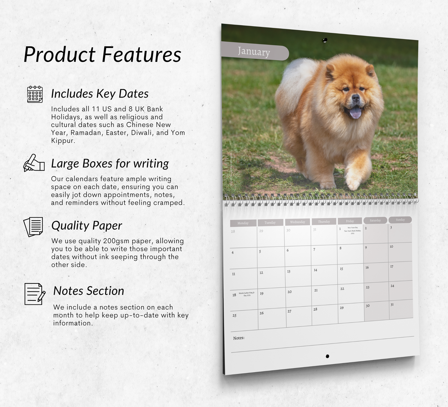 Chow Chow Calendar 2027