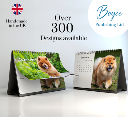 Chow Chow Desk Calendar 2027-2028