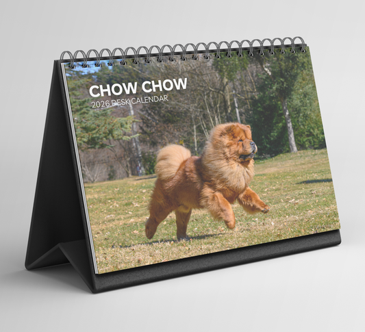 Chow Chow Desk Calendar 2026-2027