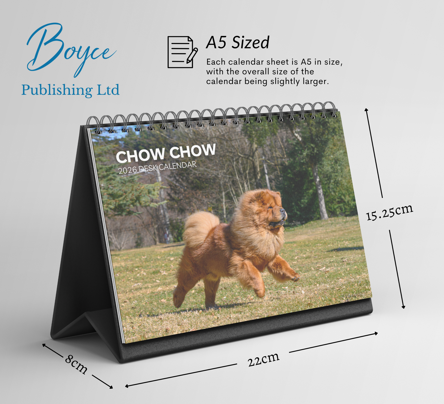 Chow Chow Desk Calendar 2026-2027