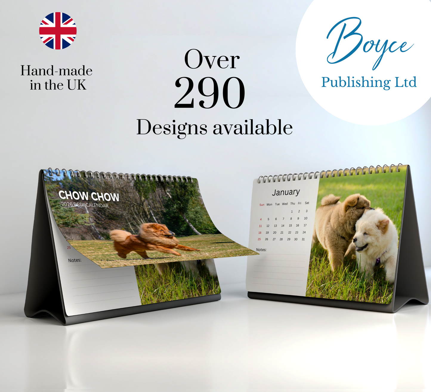 Chow Chow Desk Calendar 2026-2027