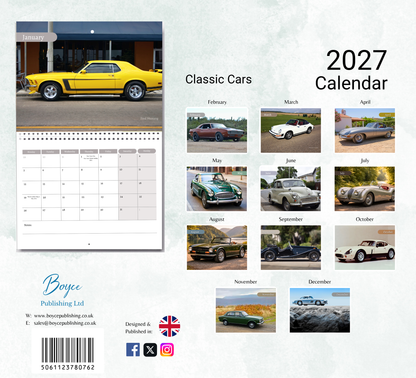 Classic Cars Calendar 2027