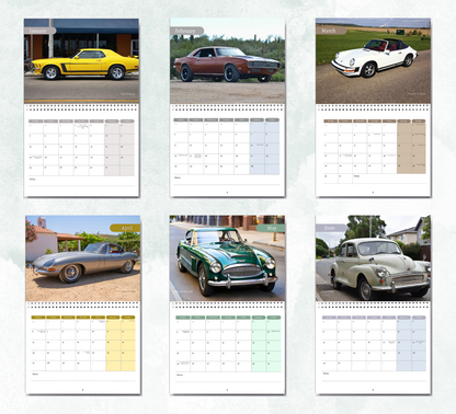 Classic Cars Calendar 2027