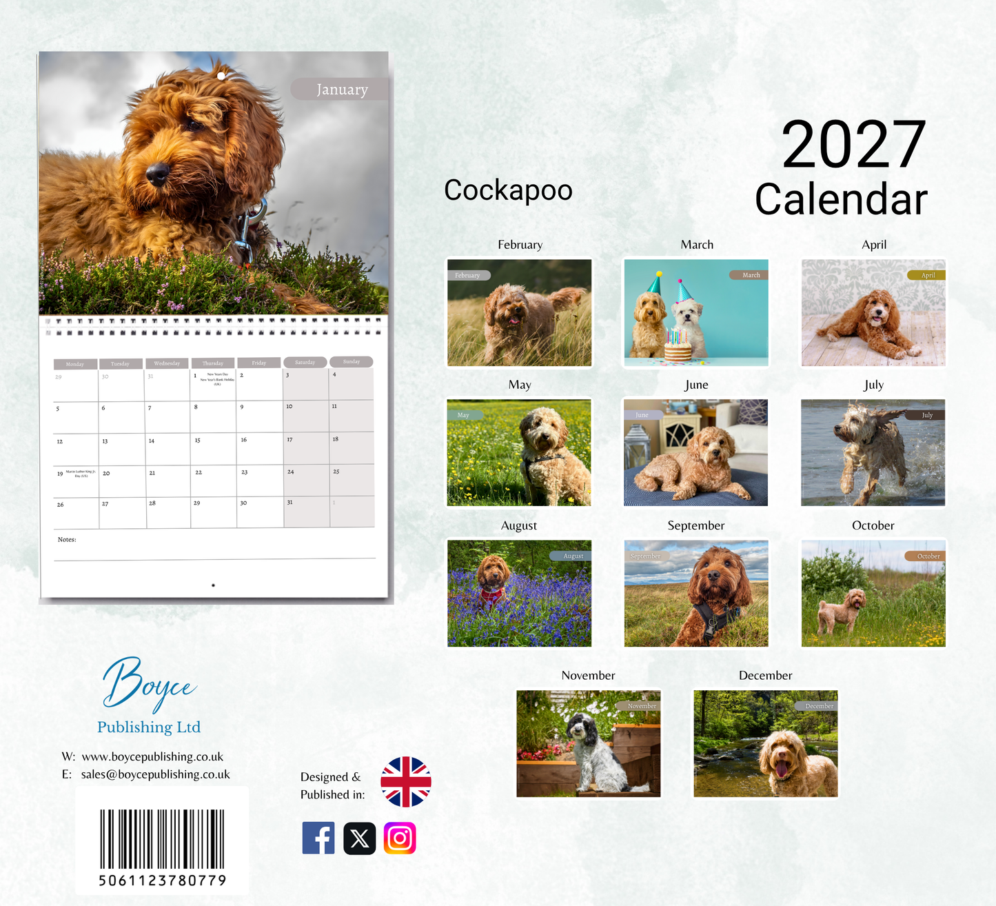 Cockapoo Calendar 2027