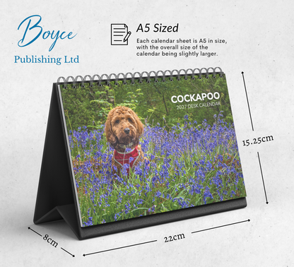 Cockapoo Desk Calendar 2027-2028
