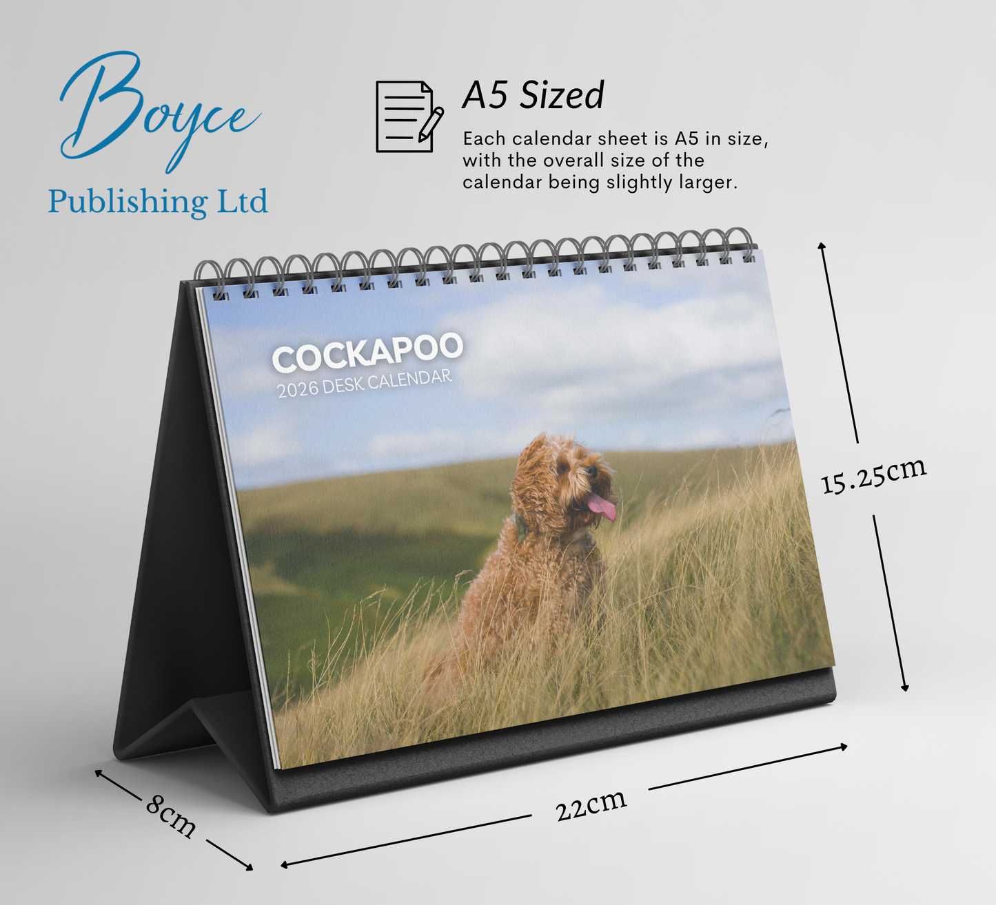 Cockapoo Desk Calendar 2026-2027
