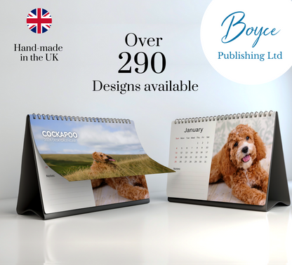 Cockapoo Desk Calendar 2026-2027