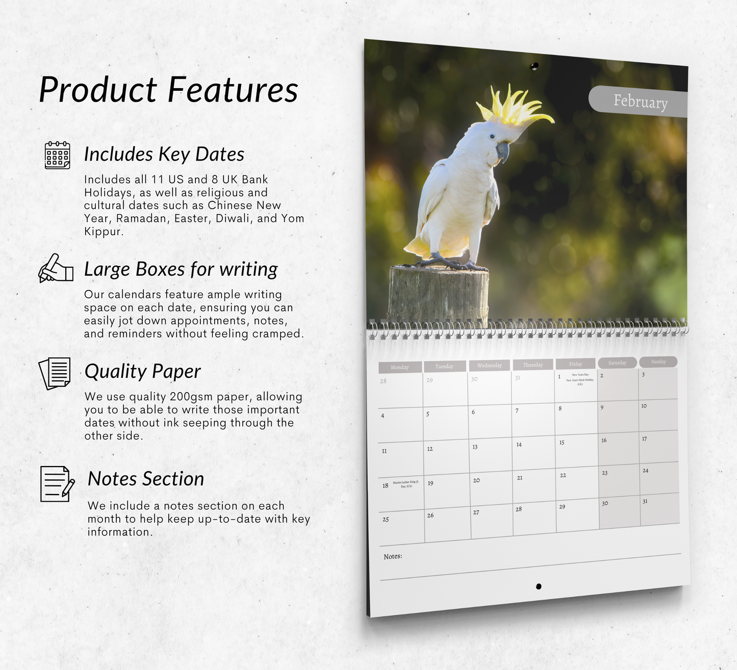 Cockatoo Calendar 2027