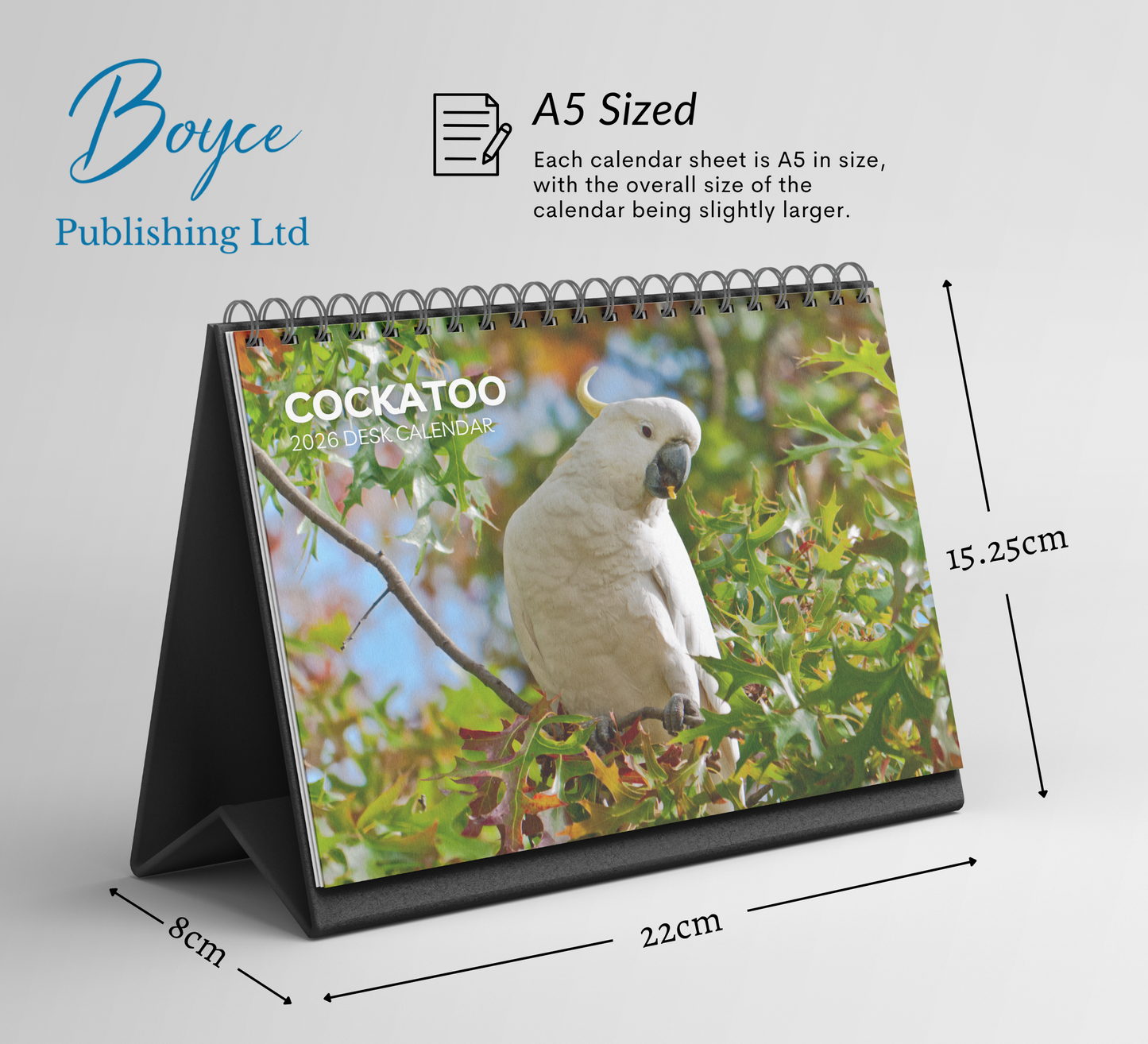 Cockatoo Desk Calendar 2026-2027