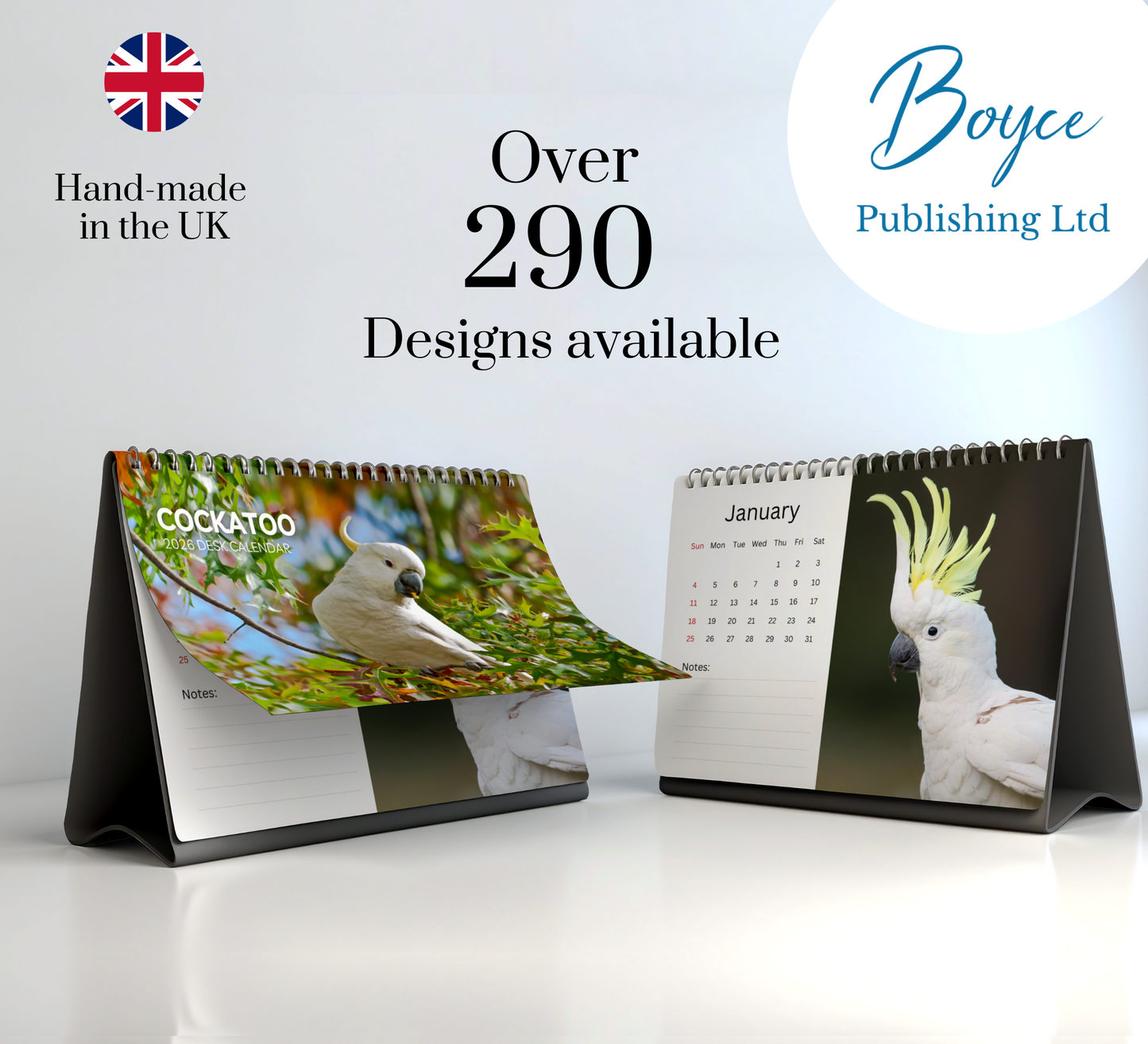 Cockatoo Desk Calendar 2026-2027