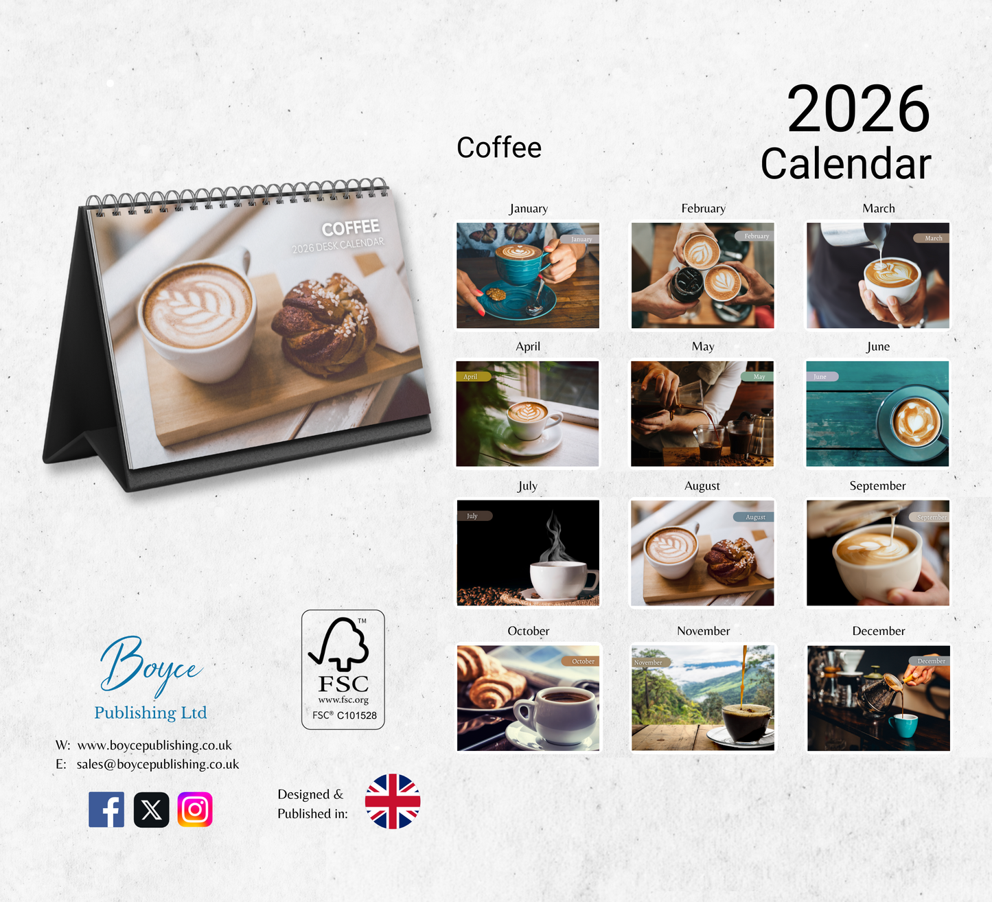 Coffee Desk Calendar 2026-2027