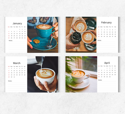 Coffee Desk Calendar 2026-2027