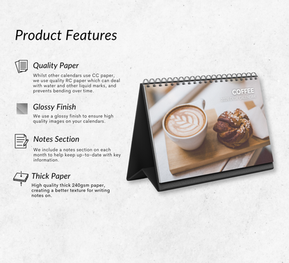 Coffee Desk Calendar 2026-2027