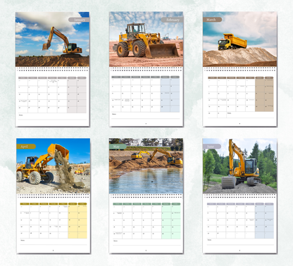 Construction Vehicles Calendar 2027