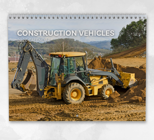 Construction Vehicles Calendar 2026
