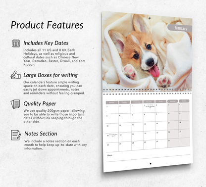 Corgi Calendar 2026