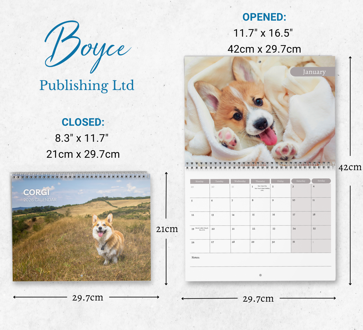 Corgi Calendar 2026