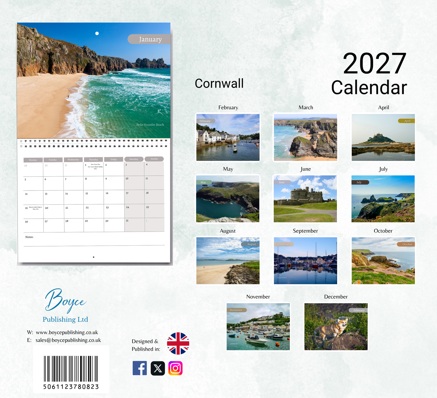 Cornwall Calendar 2027