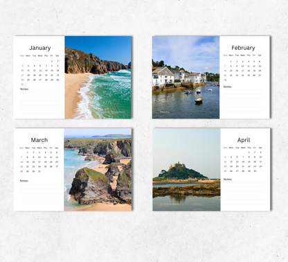 Cornwall Desk Calendar 2027-2028